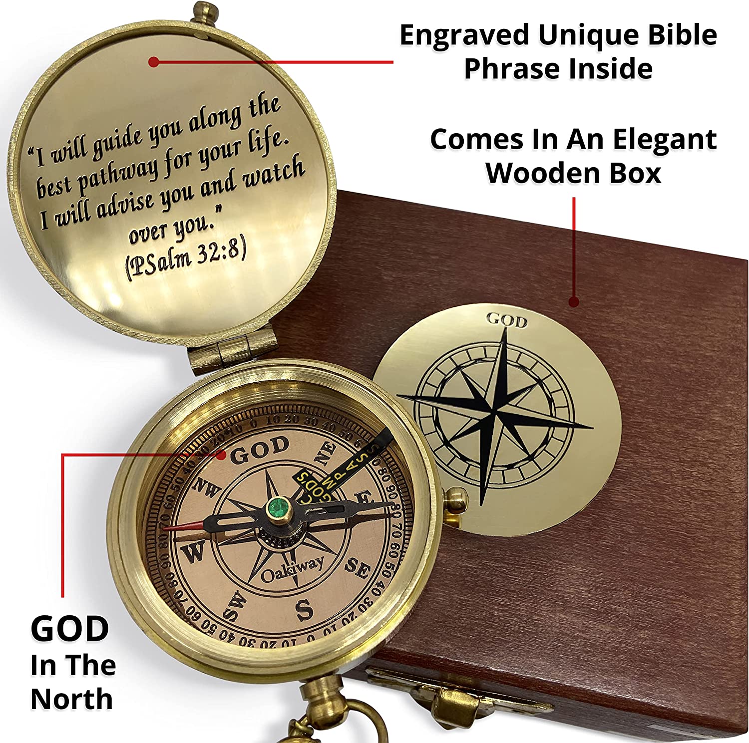 OakiWay Religious Gifts - God's Path Compass - Christian Gifts for Men,  Catholic Gifts, Baptism Gifts for Boys, Gifts for Teen Boys, Graduation  Gifts, Inspirational Gifts for Woman, Sentimental Gifts - Vote Red